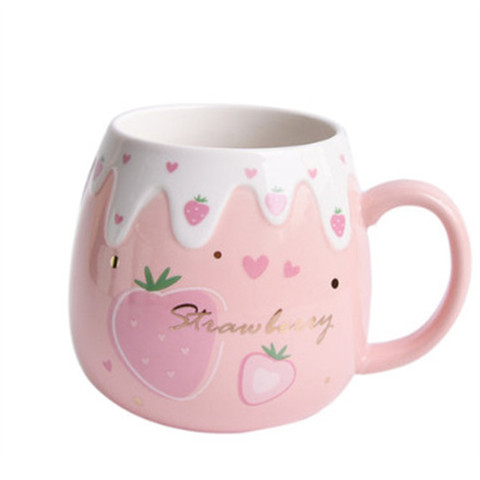 WAVEYU Ceramic Mug, Pink Large Coffee Mug Marble with Handle Decoration  with Sparky Gold Girly Coffe…See more WAVEYU Ceramic Mug, Pink Large Coffee