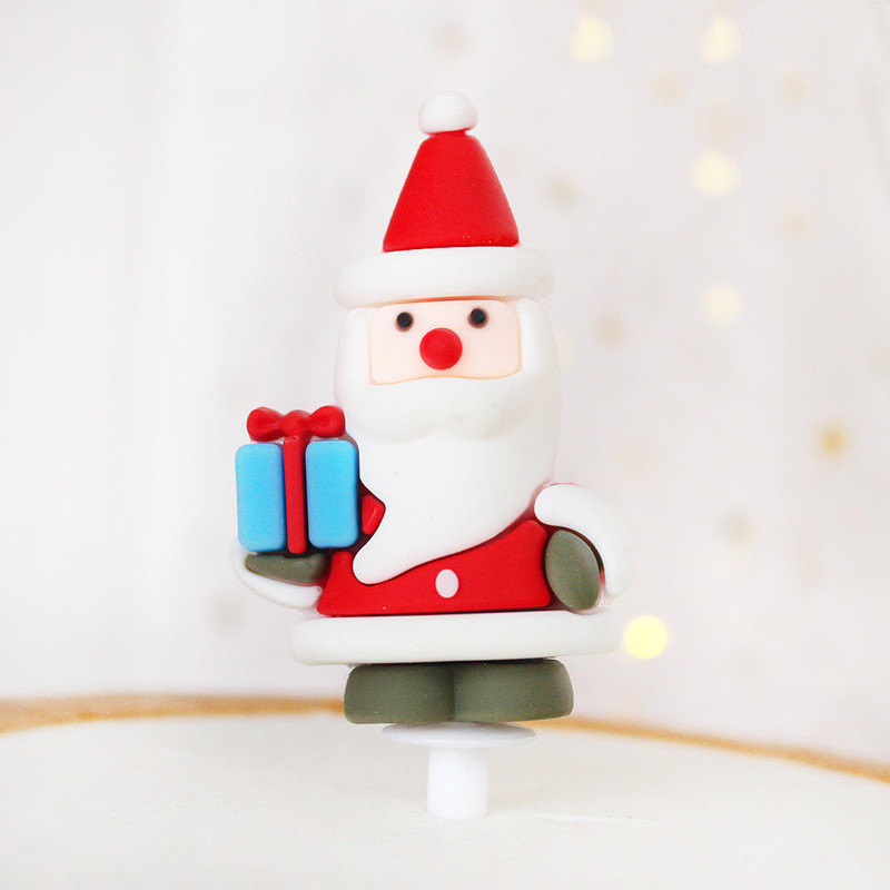 Weihnachtsmann Kuchen Plug-in weicher Kunststoff Weihnachtsdekoration Ornamente Schneemann - Bild 1 von 14