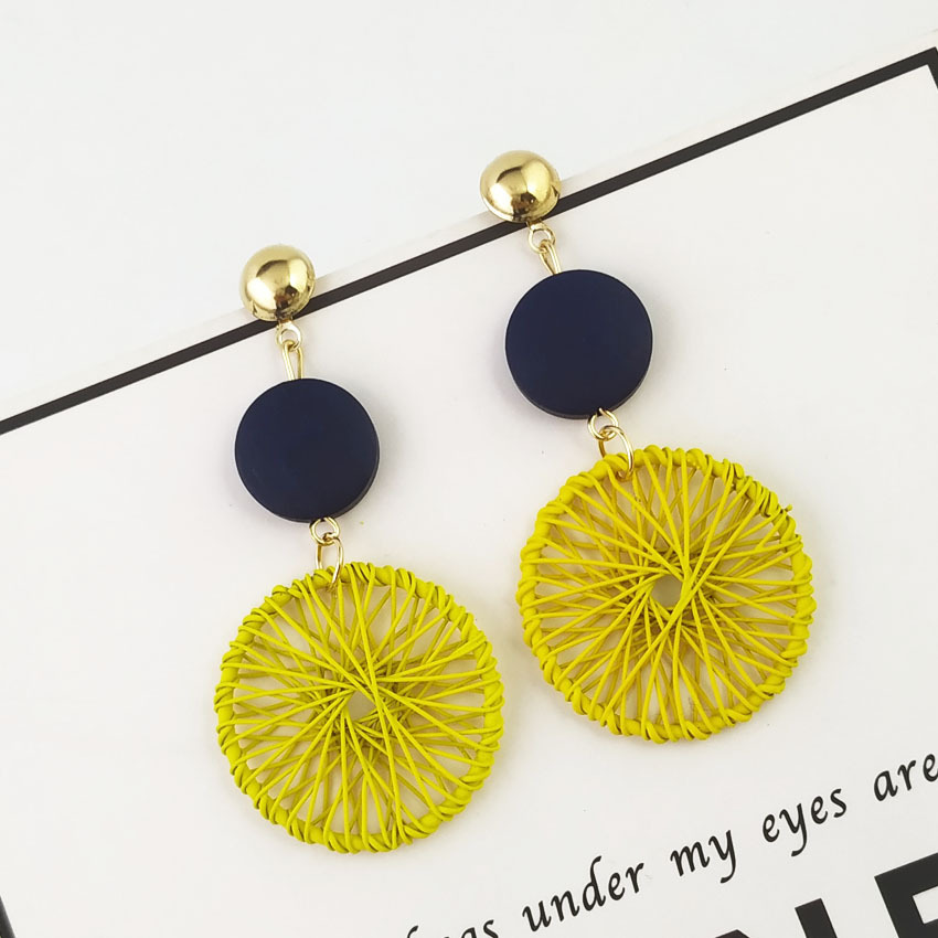 yellow hoop earrings