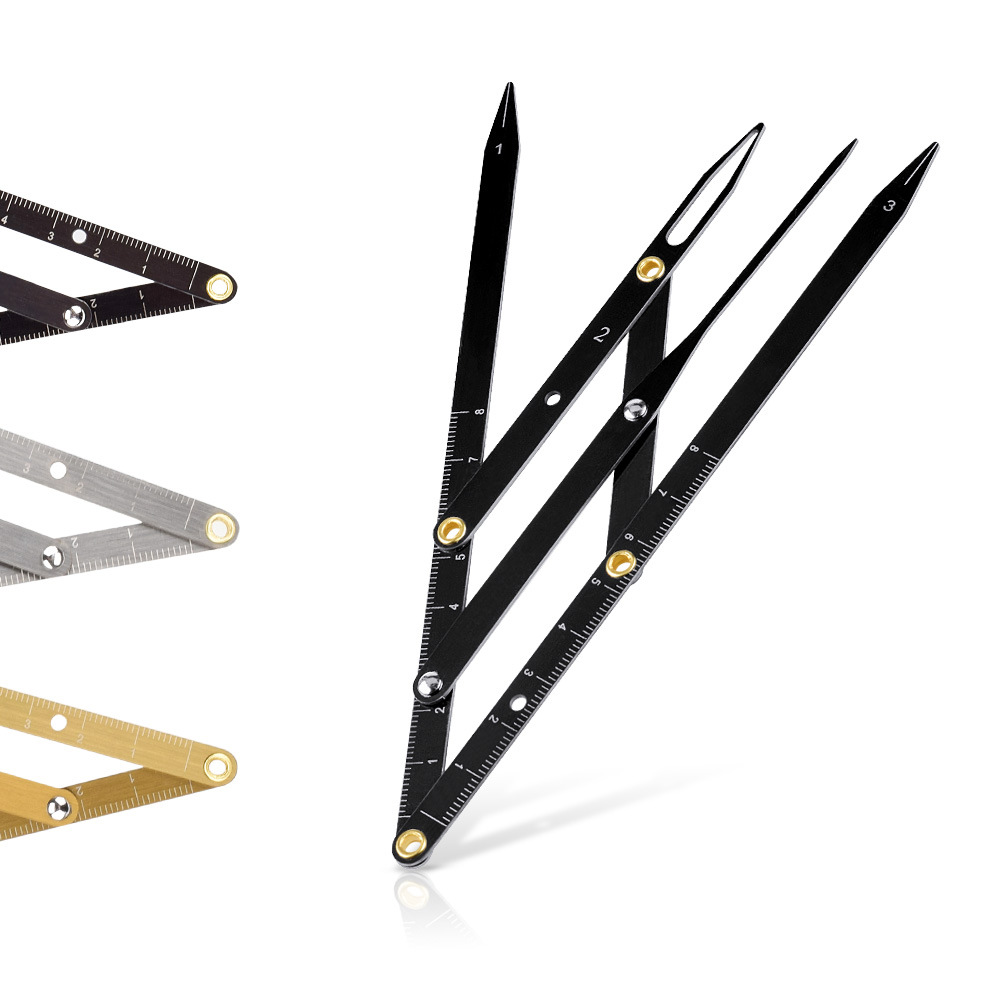 Stainless Steel Three-point Positioning Balance Eyebrow Ruler ...