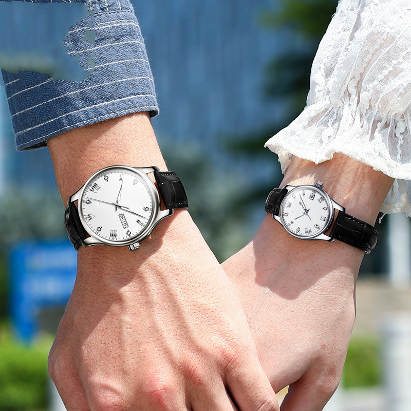 Men's And Women's Fashion Casual Diamond-set Waterproof Mechanical Watch - CJdropshipping