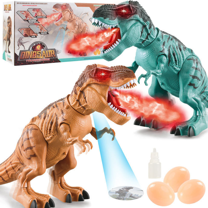 Children's Electric Spray Egg Laying Dinosaur Toy With Light And Sound