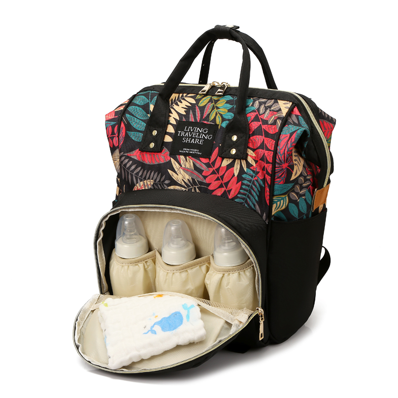 bc73d05d 8523 4f6b a4c4 a463046a2eda - Trendy Mom Fashion Oxford Cloth Maple Leaf Waterproof Mom Bag