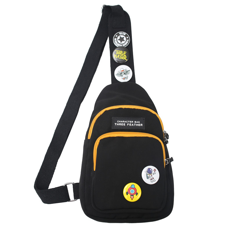 bc9834d9 011f 41dd 87c8 3129a8ddca3d - Badge Small Zipper Contrast Color Chest Bag