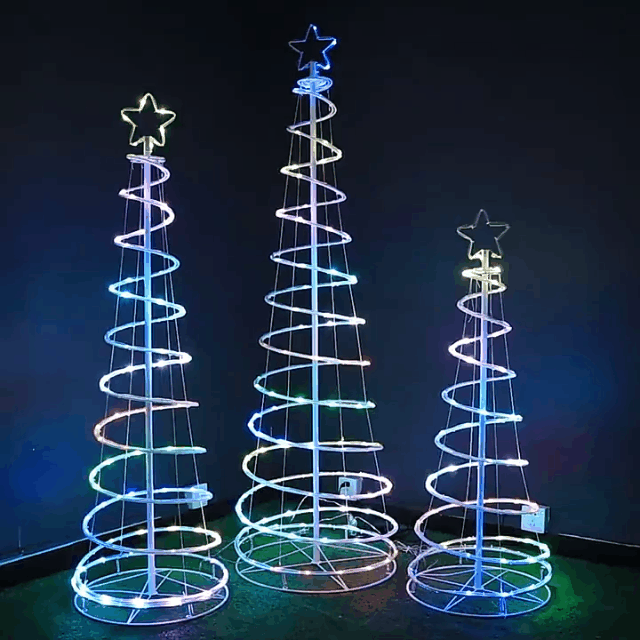 6FT LED Spiral Christmas Tree Light 10