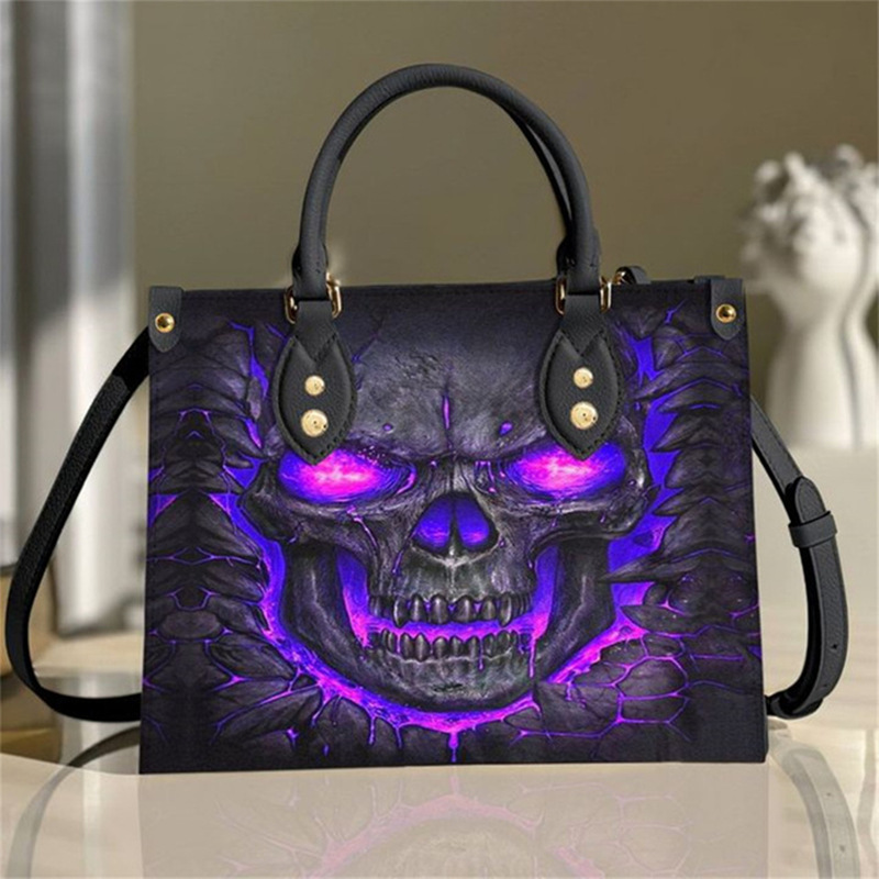 purple top-handle bag