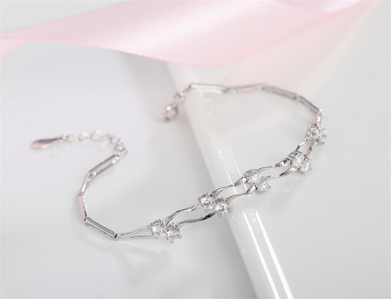 New Silver Ladies Bracelet Double Jewelry 5