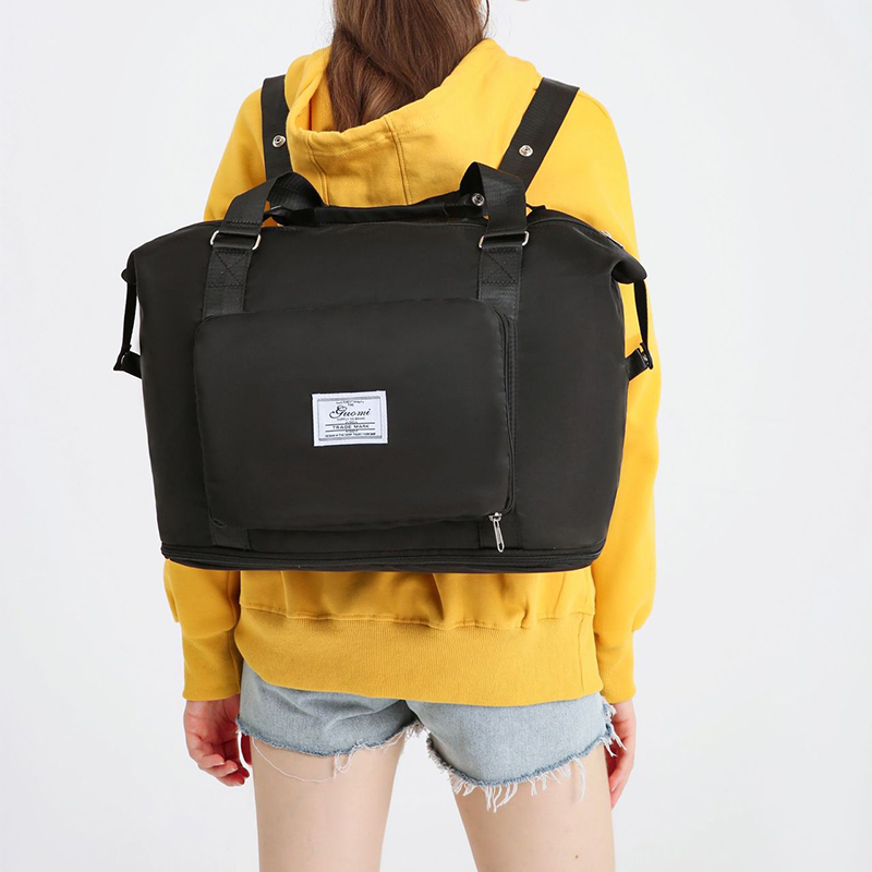 black Oxford cloth backpack