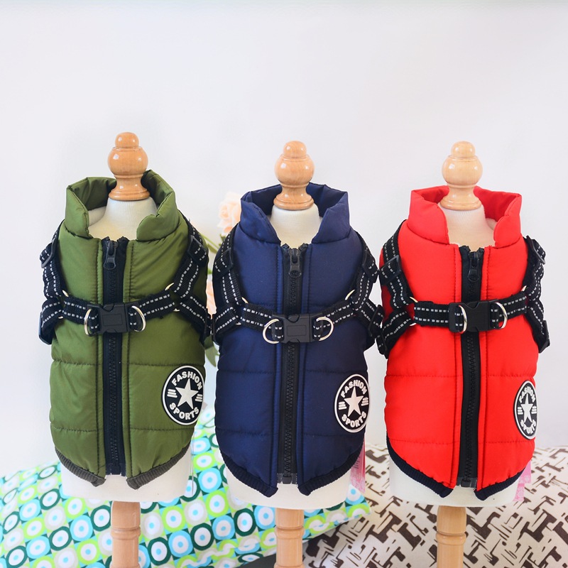 Waterproof Dog Jacket with Harness | Warm Coats for Small Dog