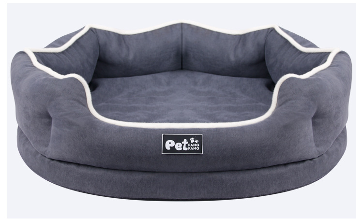This memory foam dog bed with a removable, washable cover is a comfortable and hygienic sleeping option for dogs. The memory foam conforms to the dog's body and provides support and relieves pressure. The removable cover allows for easy cleaning and maintenance.