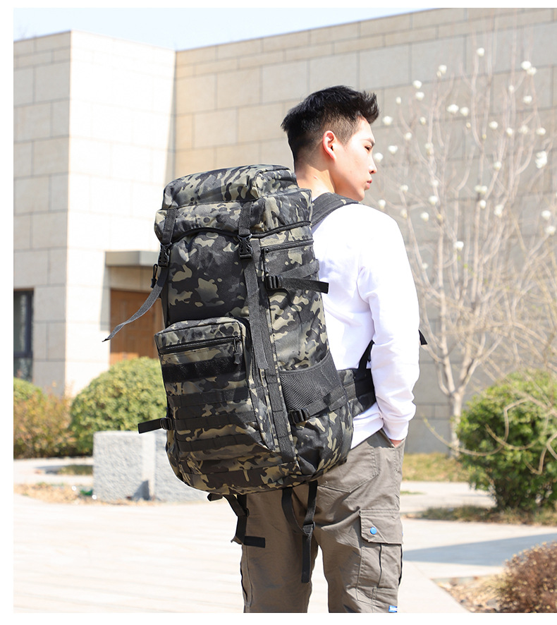 Men's Large Capacity 70L Oxford Cloth Luggage Shiralee Outdoor Travel Backpack