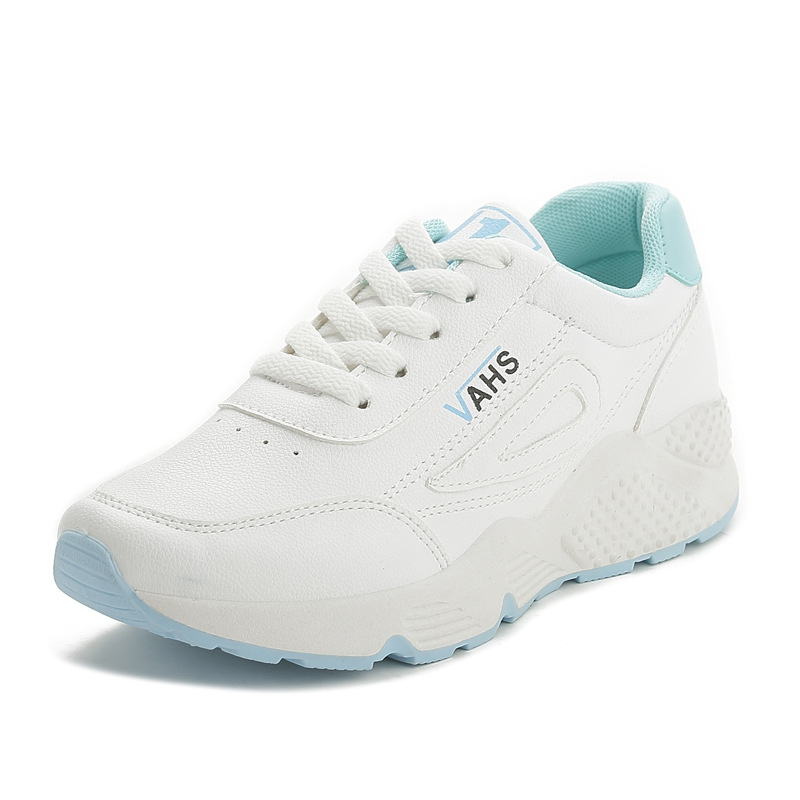 Platform white running shoes