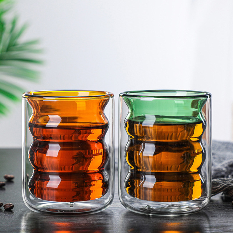 Cleveland amber and green drinking glasses
