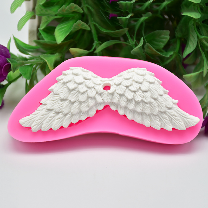 Moule silicone ailes d'ange rose