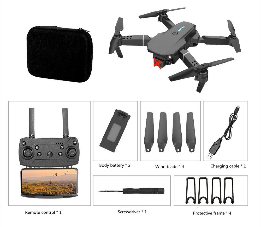 E88 Drone Aerial Photography Of High-definition Folding Four Axis Aircraft - Picture 5 of 20