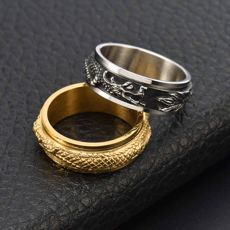 Men's Rotatable Stainless Steel Fashion Ring CJdropshipping