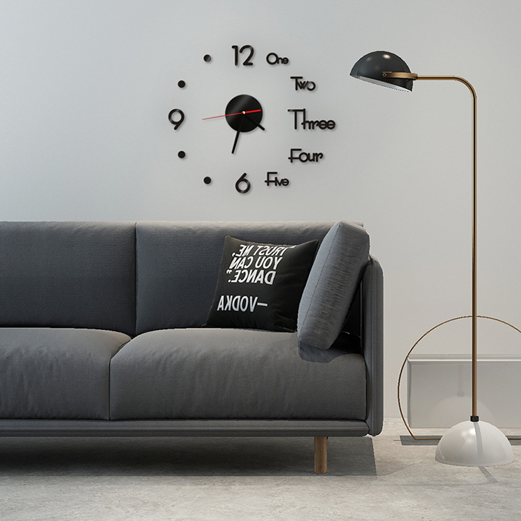 c6a0639e b909 48be 874c a2140e935f15 - Large 3D Frameless Wall Clock Stickers DIY Wall Decoration for Living Room Bedroom Office
