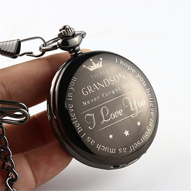 Gift for grandson, "To My Grand Son" Vintage Pocket Watch, Graduation Day, Birthday