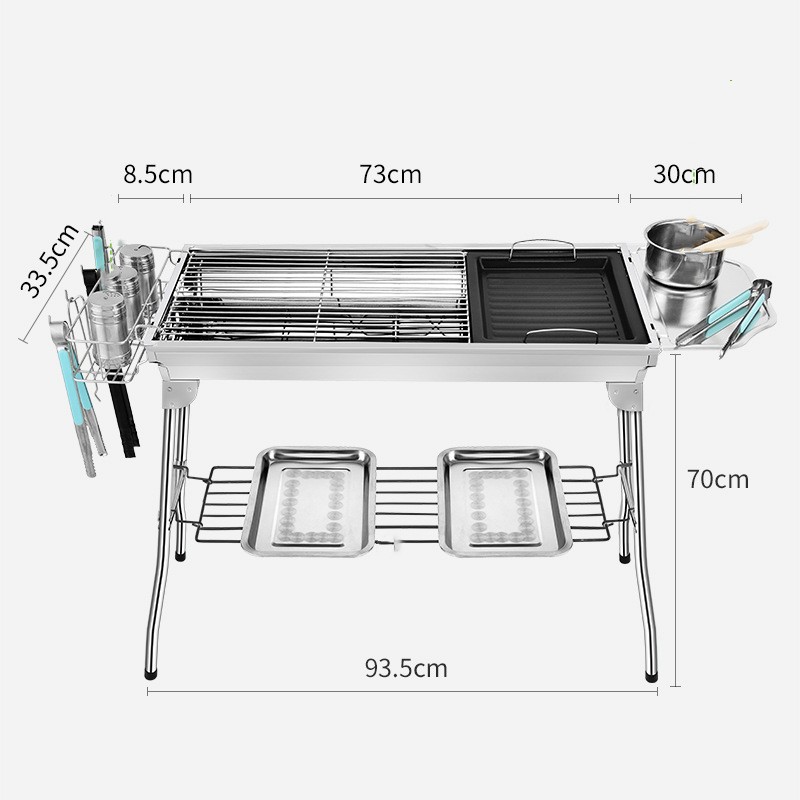 Foldable Stainless Steel BBQ Grill