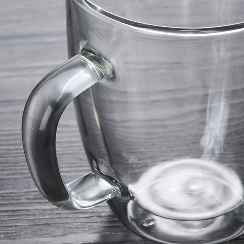 Trieste insulated glass mug handle detail