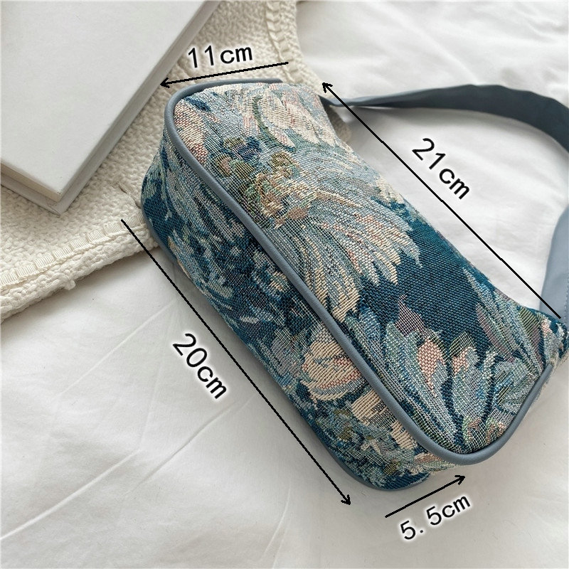 c8211b72 a748 4459 b061 641f8a91a3a2 - Fashionable And Colorful Oil Painting Flower Pattern Material Stitching Shoulder Bag
