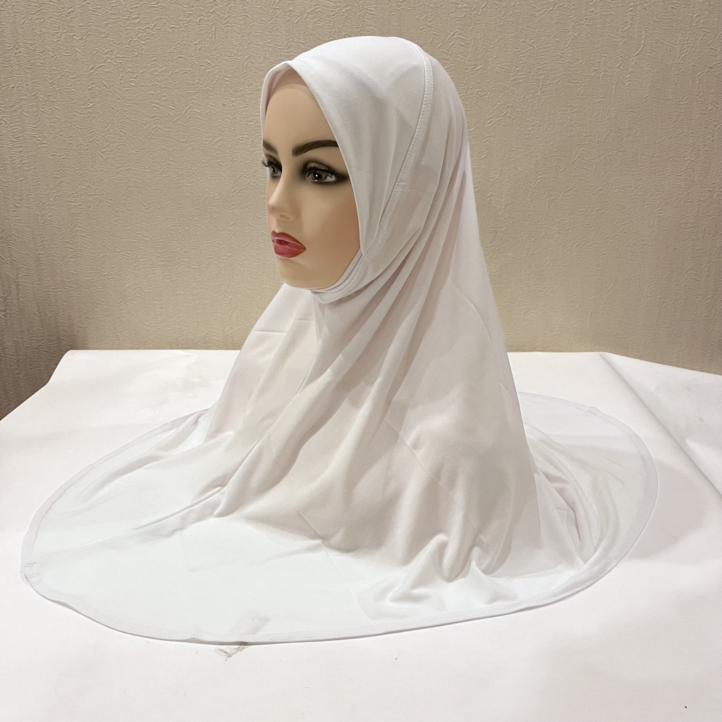 Gentle Thin Face Solid Color Turban Hat Malay Gauze Scarf CJdropshipping