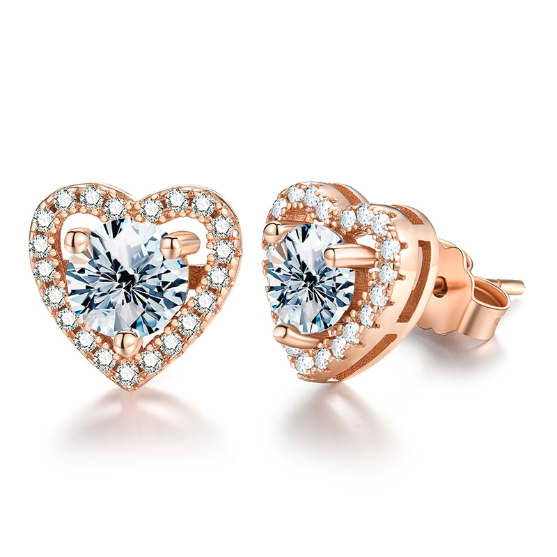 Elevate your look with Sterling Silver Moissanite Stud Earrings, a symbol of refined beauty and craftsmanship.
