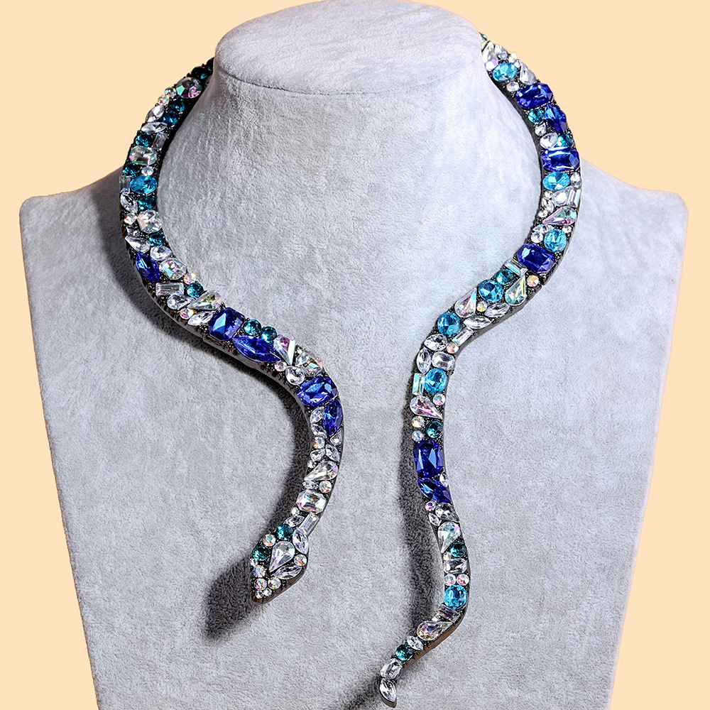 blue rhinestone jewelry