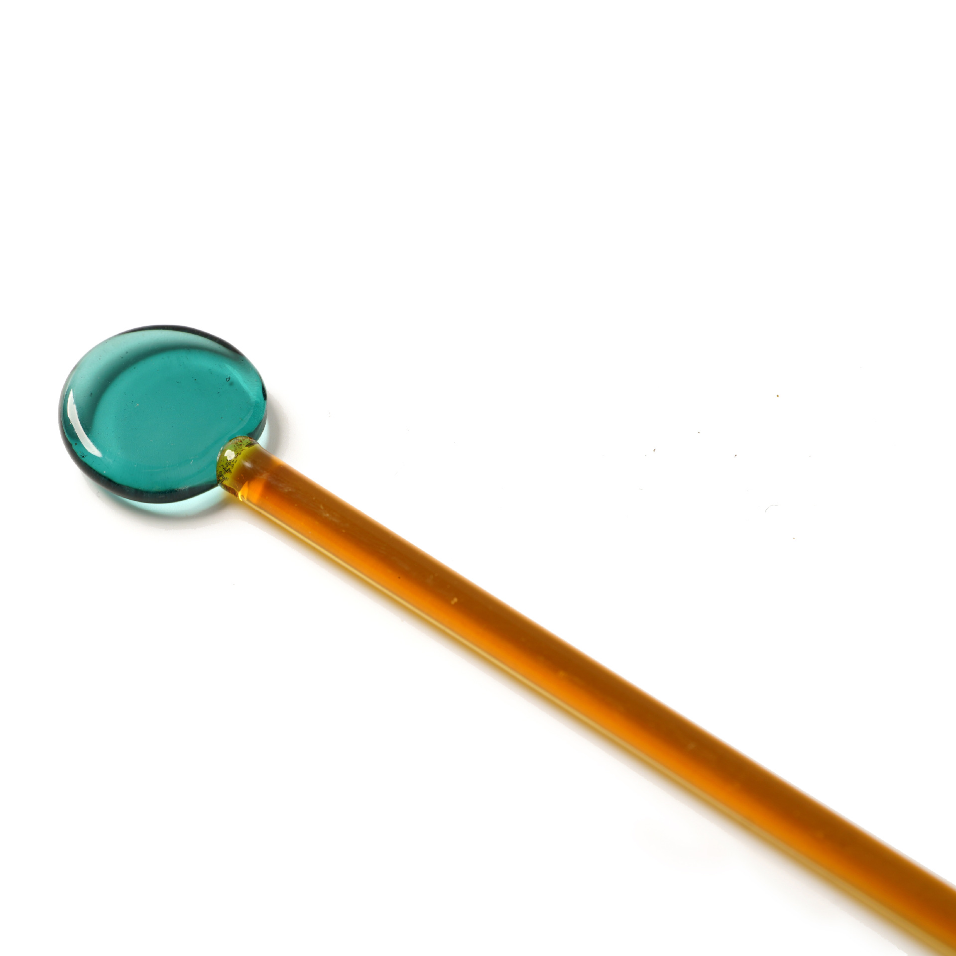 Lollipop cocktail stirring rod green and amber
