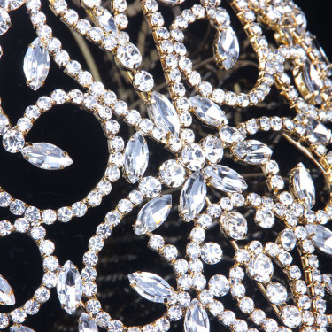 European And American Bridal Crown Luxury Rhinestone Big Crown Headdress—1