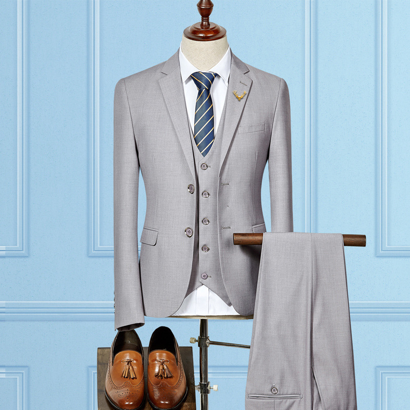 Slim Fit Wedding Suits For Men Custom Made Mens 3 Piece Suit ...