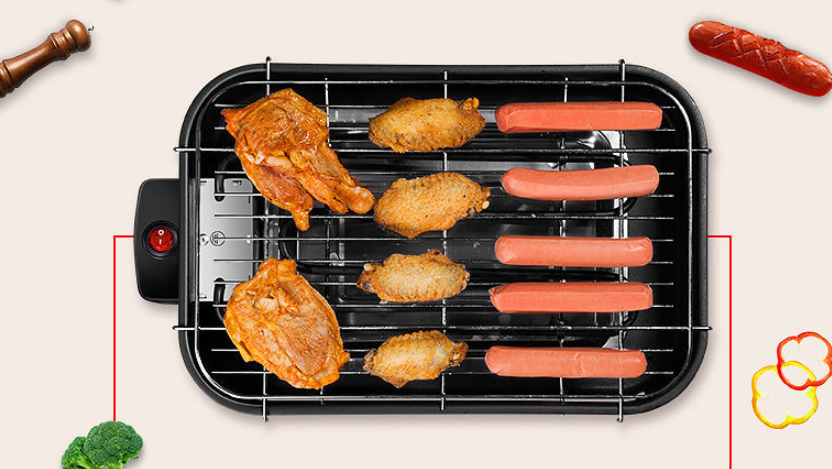 This Household Electric Square Barbecue Grill is perfect for the BBQ enthusiast.  Even during winter you can now barbecue indoor!