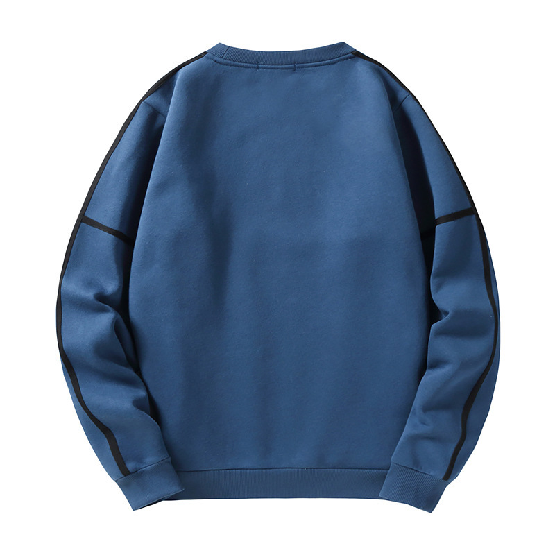 cc759d4f 35d9 424b 8818 010fdd53b855 - Contrasting Basic Round Neck Long Sleeve Sweatshirt