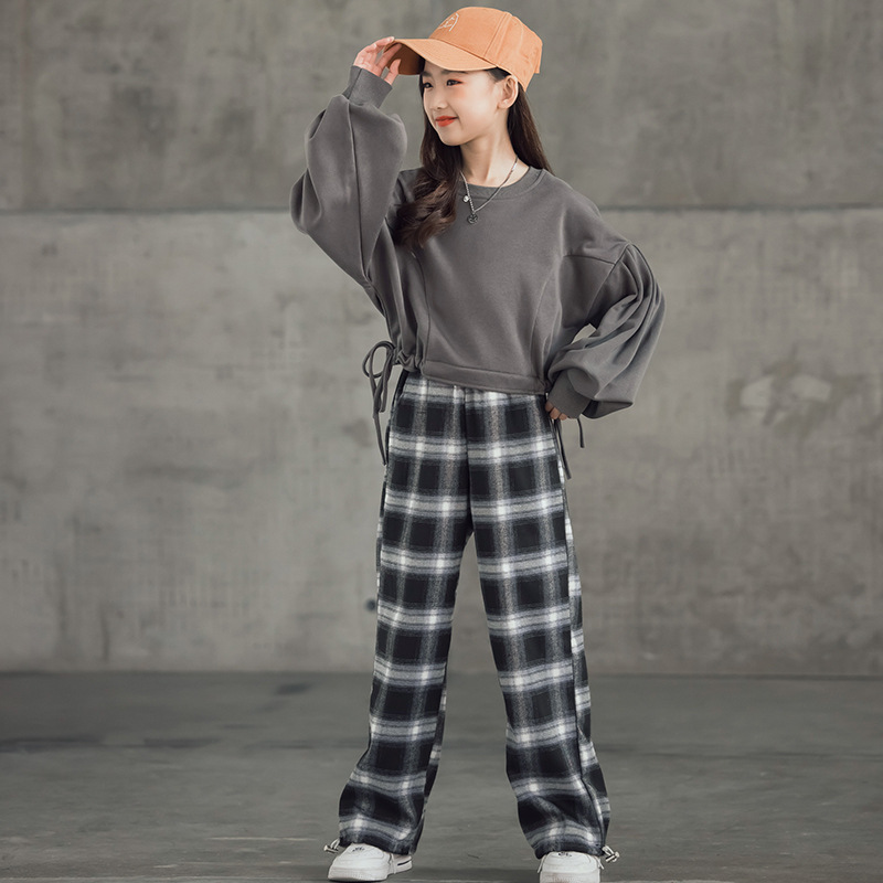 BABY&KIDS - childrens girls Western-style gradient casual wide-leg pants  teen Girls pants autumn clothing jeans 2023 girls trousers (Green 11-12T  150) : Buy Online at Best Price in KSA - Souq is