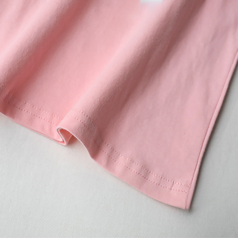 ccf17d1d a049 4fe7 b83d 2ade70fb11d5 - Summer Round Neck Short Sleeve T-Shirt Cute Pink Warm Cartoon Print