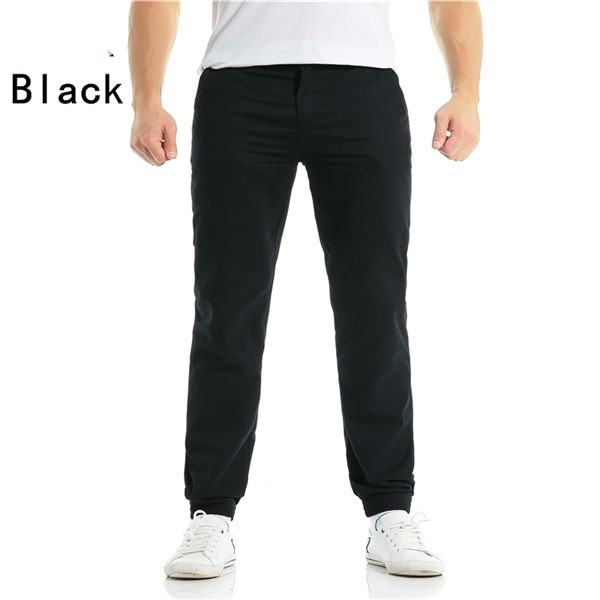 Men's cotton solid color casual pants Harlan trousers