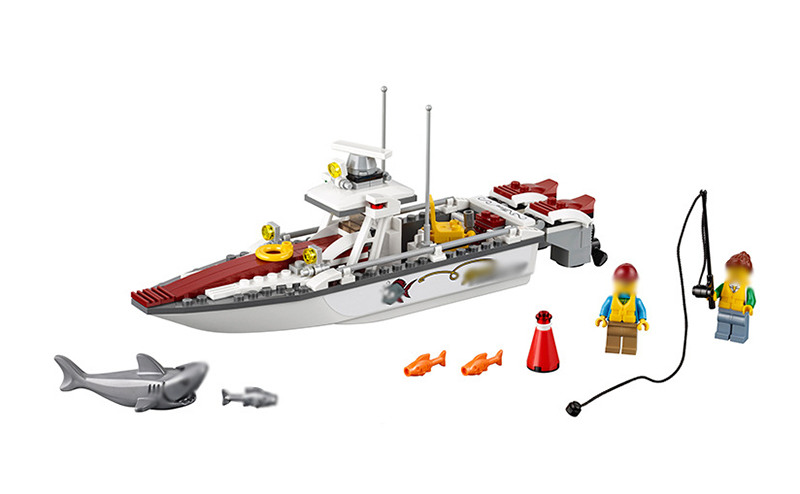 Shark & Fishing Boat Model Building Blocks Educational Toys (160pcs)