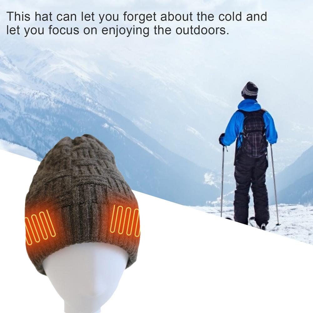 USB Heated Fleece Winter Hat 10