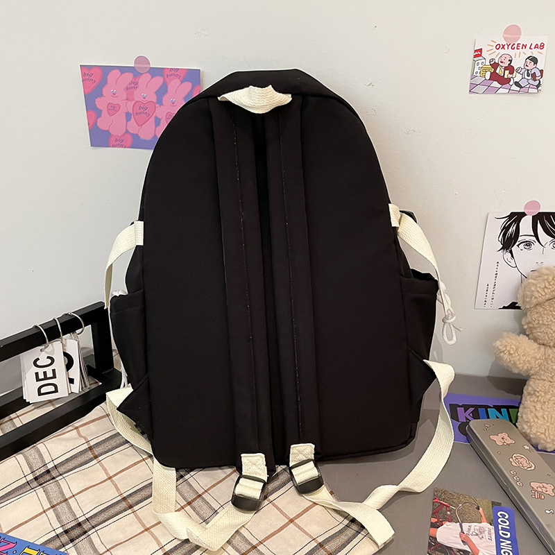 High Quality Cotton Rope Double Pockets Color Matching Backpack shopper-ever.myshopify.com