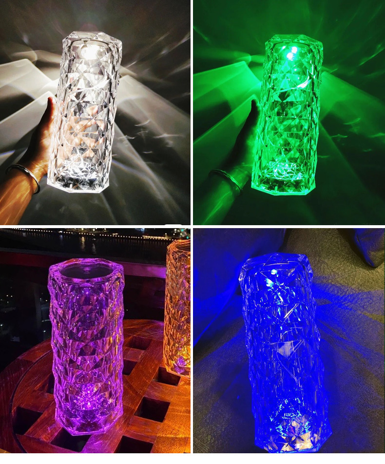 Crystal Table Lamps For Bedroom Decor With Touch Dimming 7