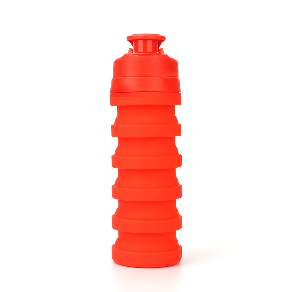 Collapsible Water Bottle, Reuseable Bpa Free Silicone Foldable Water Bottles  For Travel Gym Camping Hiking, Portable Leak Proof Sports Water Bottle Wi