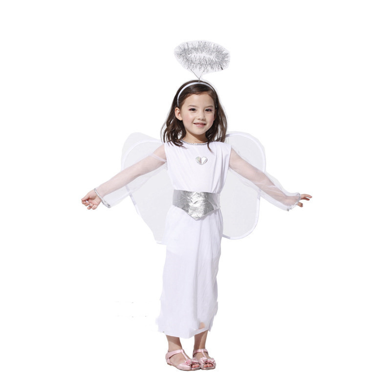 Costume ange blanc fille 