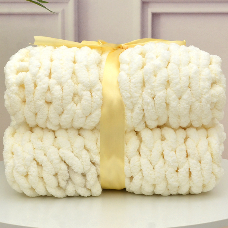 Handmade Thick Wool Woven Blanket Sofa CJdropshipping