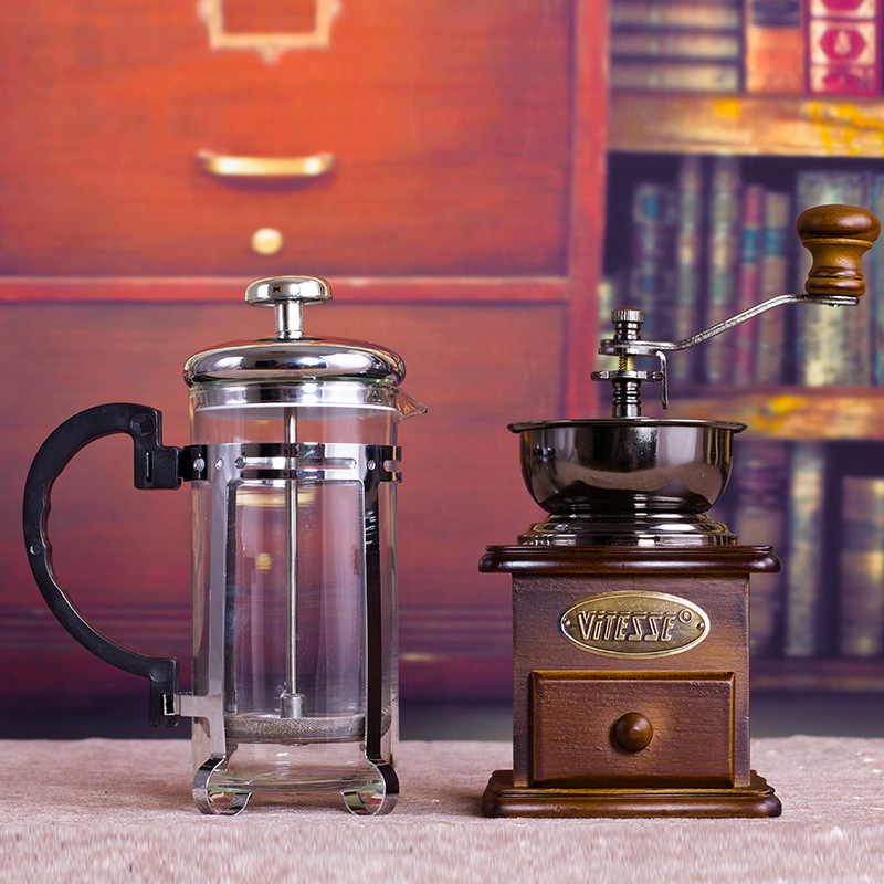 French Coffee Kit ( French Press + Coffee Grinder), Coffee Grinder