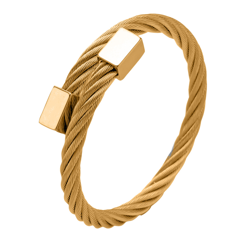 twisted gold bracelet for men