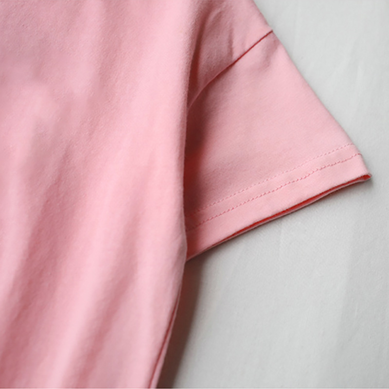 d1c5d75c ced0 4192 8a55 c43f14442a29 - Summer Round Neck Short Sleeve T-Shirt Cute Pink Warm Cartoon Print
