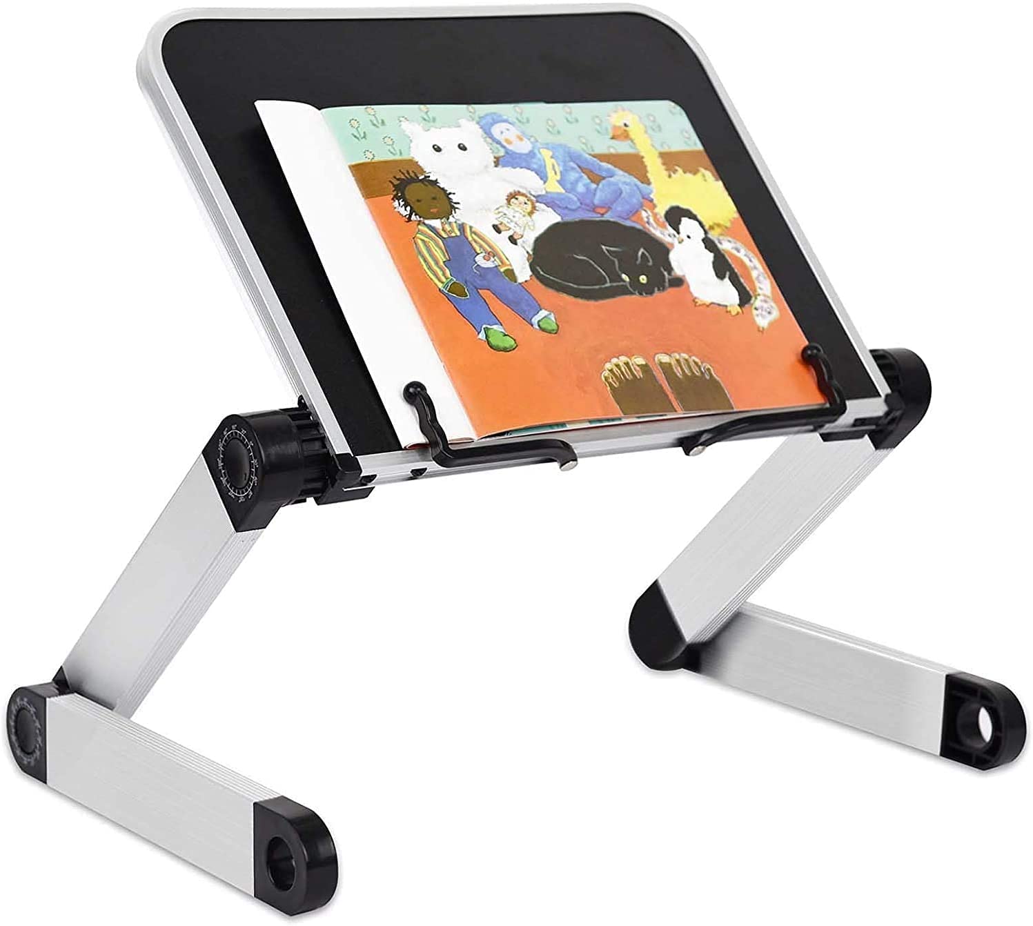Book Stand, Book Holder Adjustable Height & Angle Ergonomic with Page