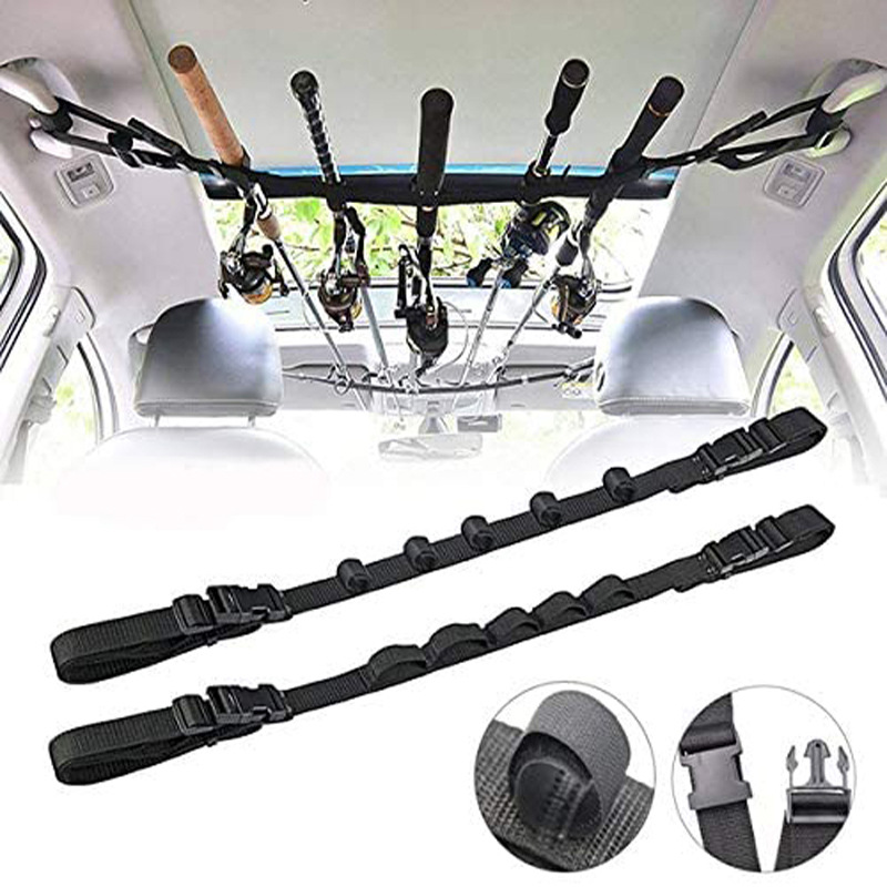 Adjustable In-car Fishing Rod Fixing With Roof Fishing Rod Storage Rack ...