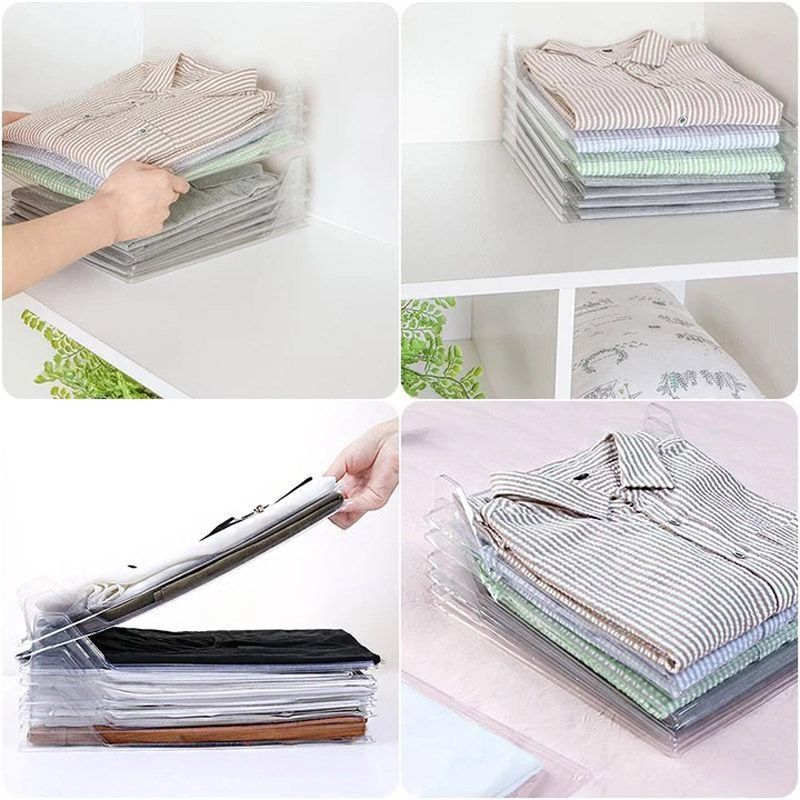 10 Layer Clothes Storage Board Fold Clothing Organizer Shirts Folder