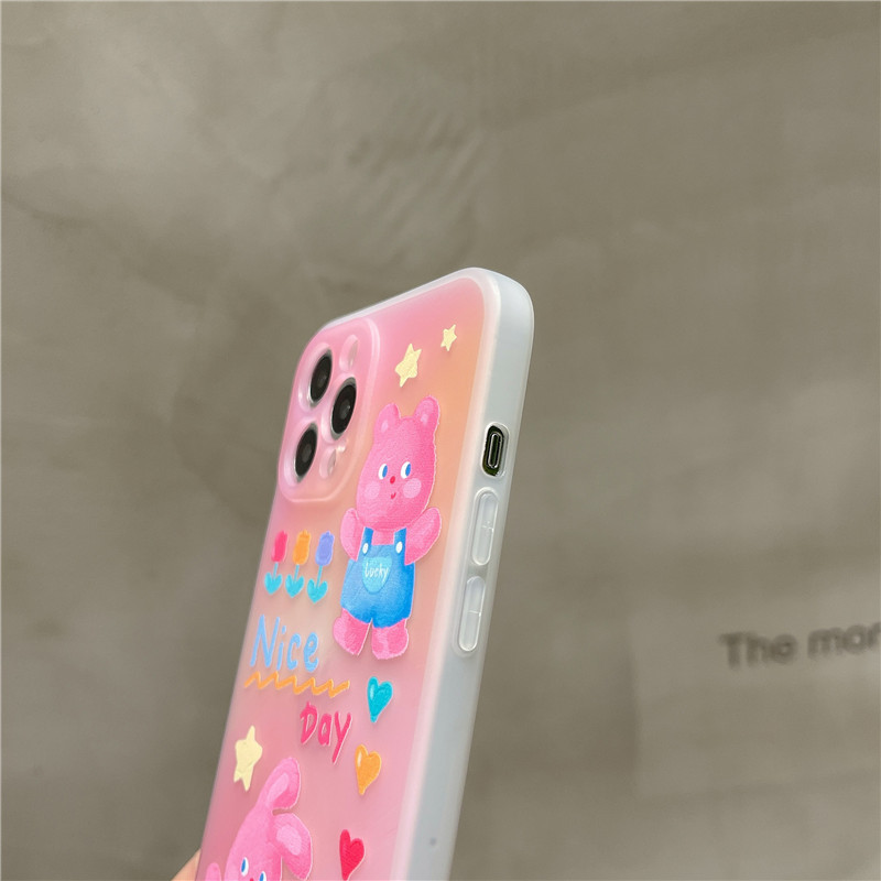 Love Flower Bear iPhone Case - casetok